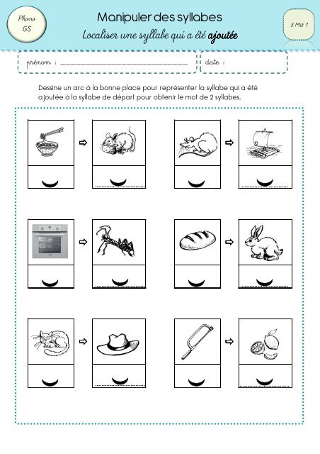 Manipuler les syllabes 1 - classeurdecole