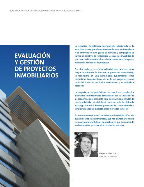 evaluaciÃ³n y gestiÃ³n de proyectos inmobiliarios - Universidad ...