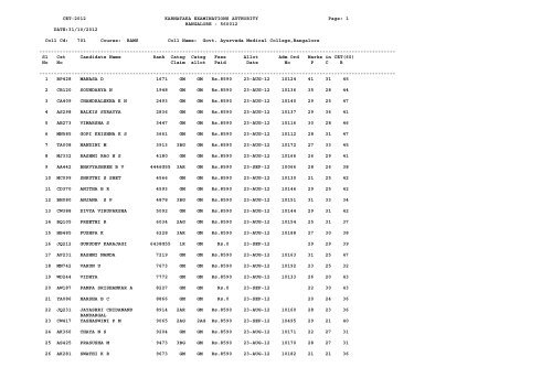 CET 2012 KARNATAKA EXAMINATIONS AUTHORITY Page 1