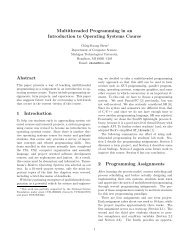 Multithreaded Programming in an Introduction to Operating Systems ...