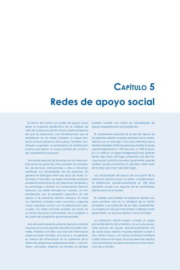 CAPÃTULO 5 Redes de apoyo social - Sinabi