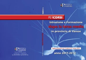 guida percorsi 2011/2012 - la formazione professionale in provincia ...