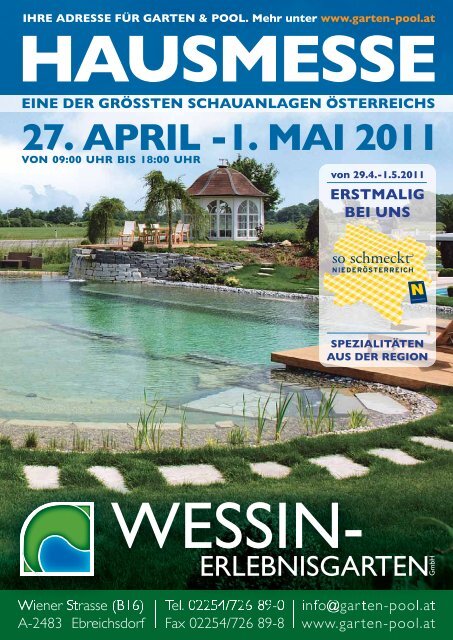 27. aPril -1. mai 2011 - Wessin Erlebnisgarten GmbH