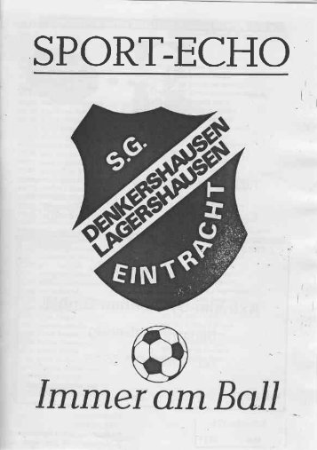 SPORT-ECHO - SG Eintracht Denkershausen/Lagershausen