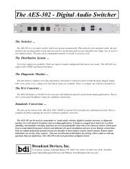 The AES-302 - Digital Audio Switcher