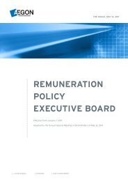 Remuneration policy Executive Board 2011 - Aegon