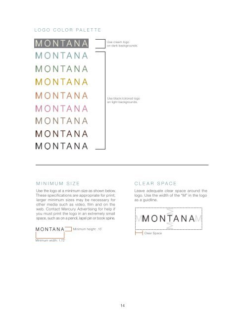 Montana Brand Book 2: Activation (DRAFT) - Montana Office of ...