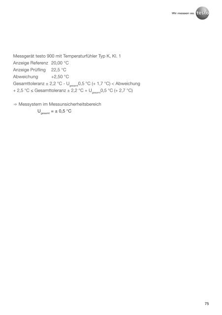 Messunsicherheitsfibel - Testo Industrial Services GmbH