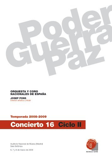 Concierto 16 Ciclo II - Orquesta y Coro Nacionales de EspaÃ±a