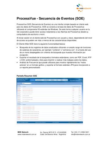 ProcessVue - Secuencia de Eventos (SOE) - MDE Network