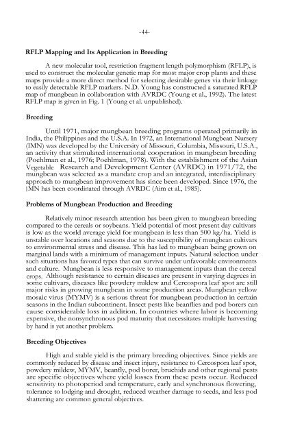 MUNGBEAN VARIETAL IMPROVEMENT S. Shanmugasundaram