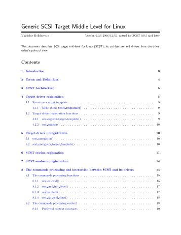 Generic SCSI Target Middle Level for Linux - SCST - SourceForge