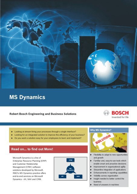 MS Dynamics - Robert Bosch Engineering and Business Solutions ...