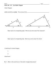 Notes Sec. 6.3: Use Similar Polygons Similar Polyg - LSN