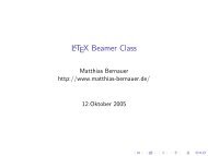 LATEX Beamer Class - Matthias Bernauer