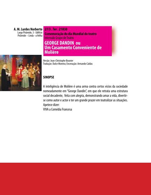 Mostra de Teatro Amador do Concelho de Oeiras - Câmara ...