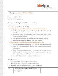 Internal Relations Officer - EFPSA