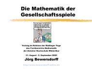 Mathematik der Gesellschaftsspiele - Die Ideen der Galois-Theorie