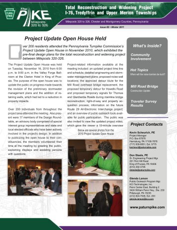 320 Winter 2011 Final Newsletter.pdf - The Pennsylvania Turnpike