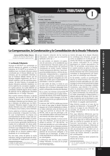 Ãrea:TRIBUTARIA - Revista Actualidad Empresarial