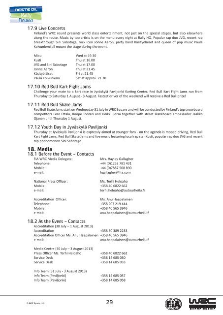 Rally Guide 2 - Text Part - Neste Oil Rally Finland