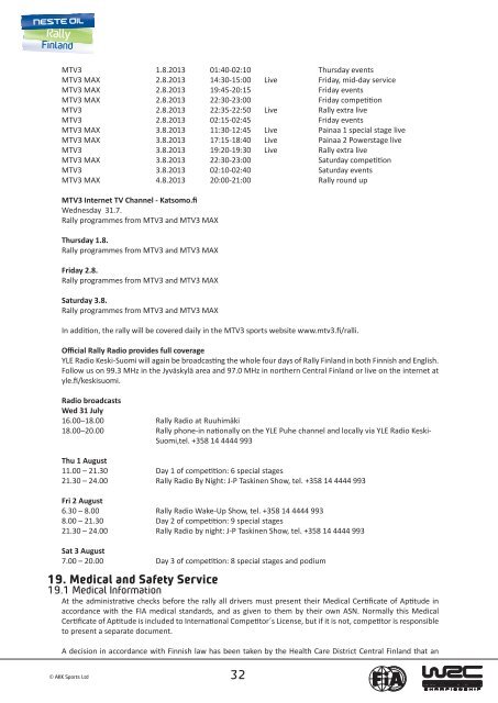 Rally Guide 2 - Text Part - Neste Oil Rally Finland