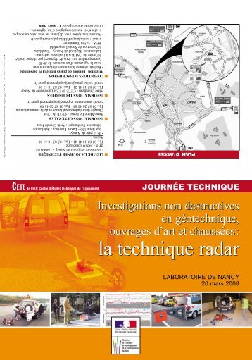Prog Radar Geotechnique - Le CETE de l'Est
