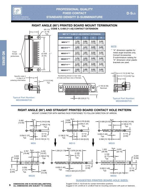 D-Subminiature Catalog - Positronic Industries Inc