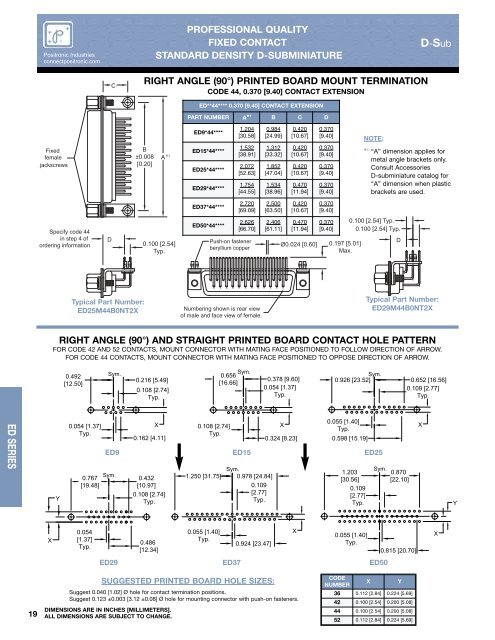 D-Subminiature Catalog - Positronic Industries Inc