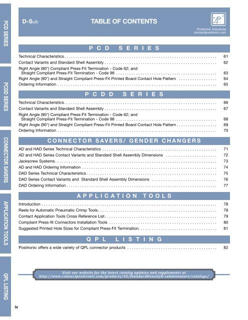 D-Subminiature Catalog - Positronic Industries Inc