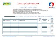 Sponsorship Form for HeartKids SA