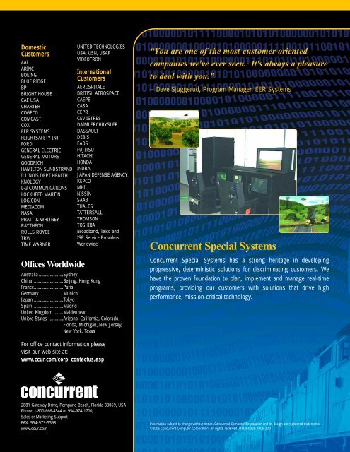 RT Brochure - Concurrent Computer Corporation