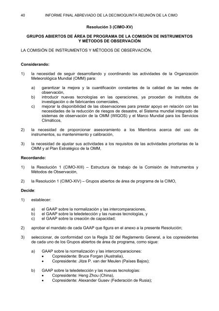 ComisiÃ³n de Instrumentos y MÃ©todos de ... - E-Library - WMO