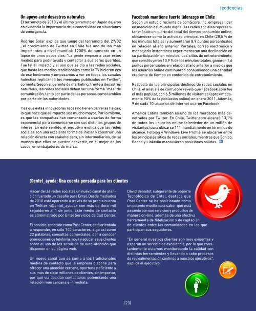 Redes Sociales: - Entel