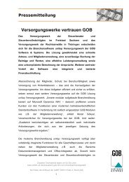 Pressemitteilung - GOB Software & Systeme