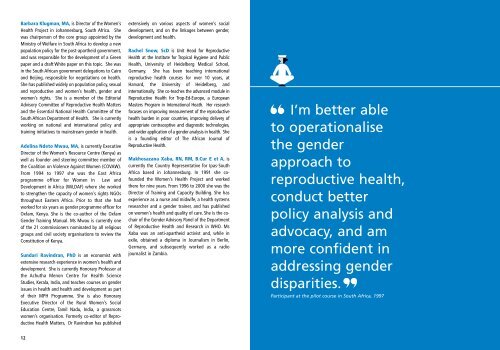 Systems: Gender and Rights in Reproductive Health - POLICY Project