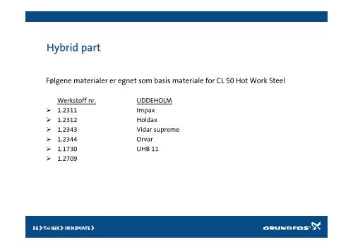 GRUNDFOS Selektiv laser melting (SLM) - FMV