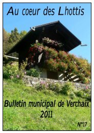 Bulletin municipal de Verchaix 2011