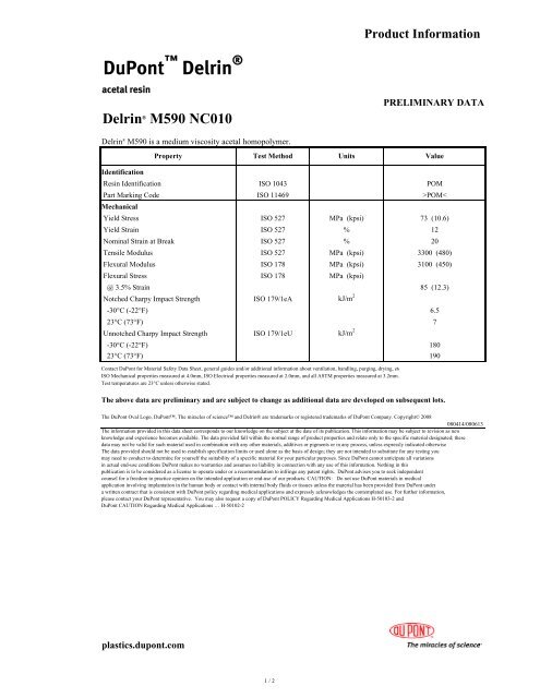 DELRIN M590 NC010 - Promaplast