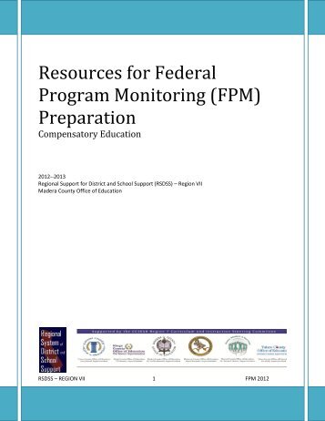 Resources for Federal Program Monitoring - Madera County Office ...