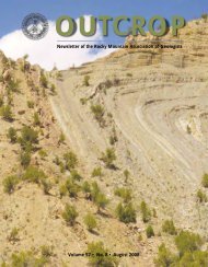 August 20 - Rocky Mountain Association of Geologists