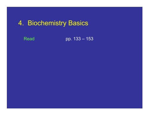 Biochemistry - CMBE