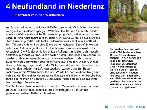 Willkommen im Waldgebiet LÃ¤nzert - Niederlenz