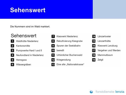 Willkommen im Waldgebiet LÃ¤nzert - Niederlenz