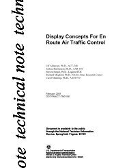 Display Concepts for En Route Air Traffic Control - FAA