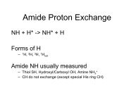 Amide Proton Exchange - CABM Protein NMR Lab