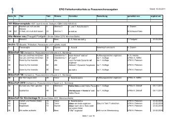 EPiD Fehlerkorrekturliste zu Posaunenchorausgaben