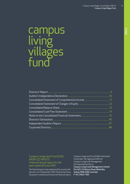 Annual Report - Campus Living Villages