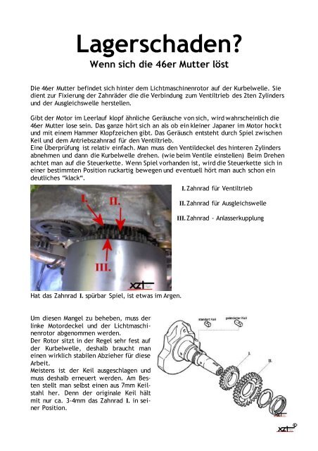 Lagerschaden? - Die 46er Mutter - XZ550.de