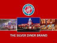 THE SILVER DINER BRAND